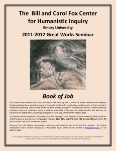 Job - The Bill & Carol Fox Center Humanistic Inquiry