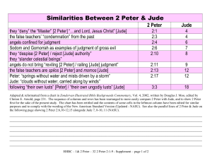 Similarities Between Jude and 2 Peter
