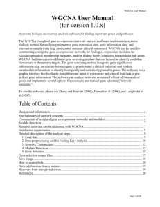 WGCNA user manual - UCLA Human Genetics