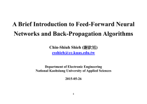 Feed-Forward Nueral Networks and Back