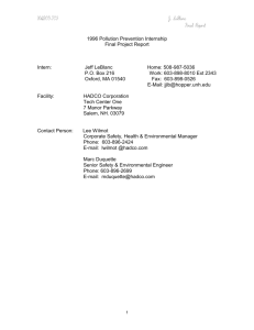 Water Recycle/Reuse, and Feasibility Investigation of Mecer