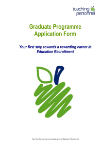 Graduate Programme Application Form
