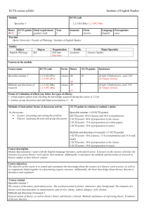 MA Module 4a - Institute of English, Opole University