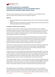 Inter-Cluster Matrix Early Recovery - Shelter