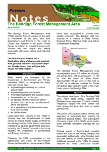 Bendigo Forest Management Area - Department of Environment