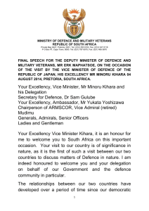 Deputy Minister of Defence and Military Veterans