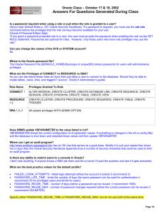 Oracel Database Q&A