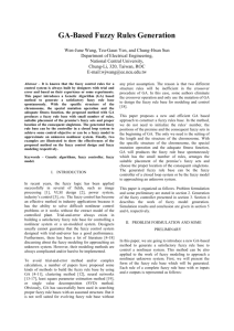 GA-Based Fuzzy Rules Generation