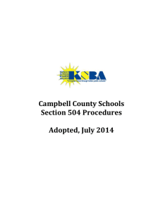 CCS 504 Procedures - Campbell County Schools