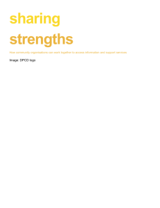 Sharing Strengths - how community organisations can work together