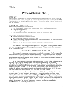 Photosynthesis - Athens Academy