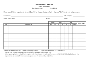 HKDSE Biology / CS(Bio) SBA List of Experiments (blank form)