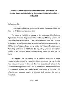 National Agricultural Products Regulatory Office Bill