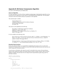 Appendix B: Bit-Vector Compression Algorithm