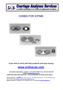 Cones pour ICP-MS UK.. - Courtage Analyses Services