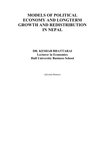 models of political economy and longterm growth