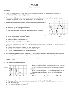 Physics 11 Review Package with answers