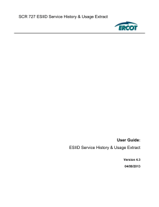 ESI ID Service History and Usage Extract User Guide