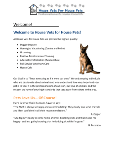 House Vets for House Pets Handbook