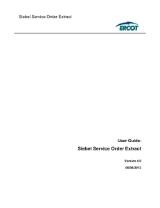 Siebel Service Order Extract User Guide