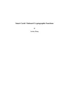 Smart Cards` Onboard Cryptographic Functions