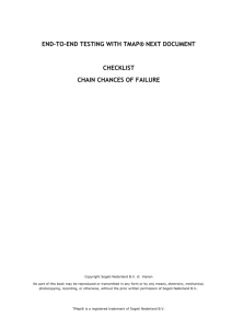 Checklist E2E chance_of_failures