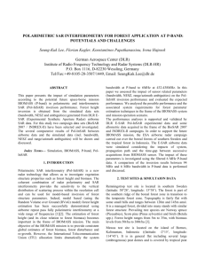 Polarimetric sar interferometry for forest application at p - eLib