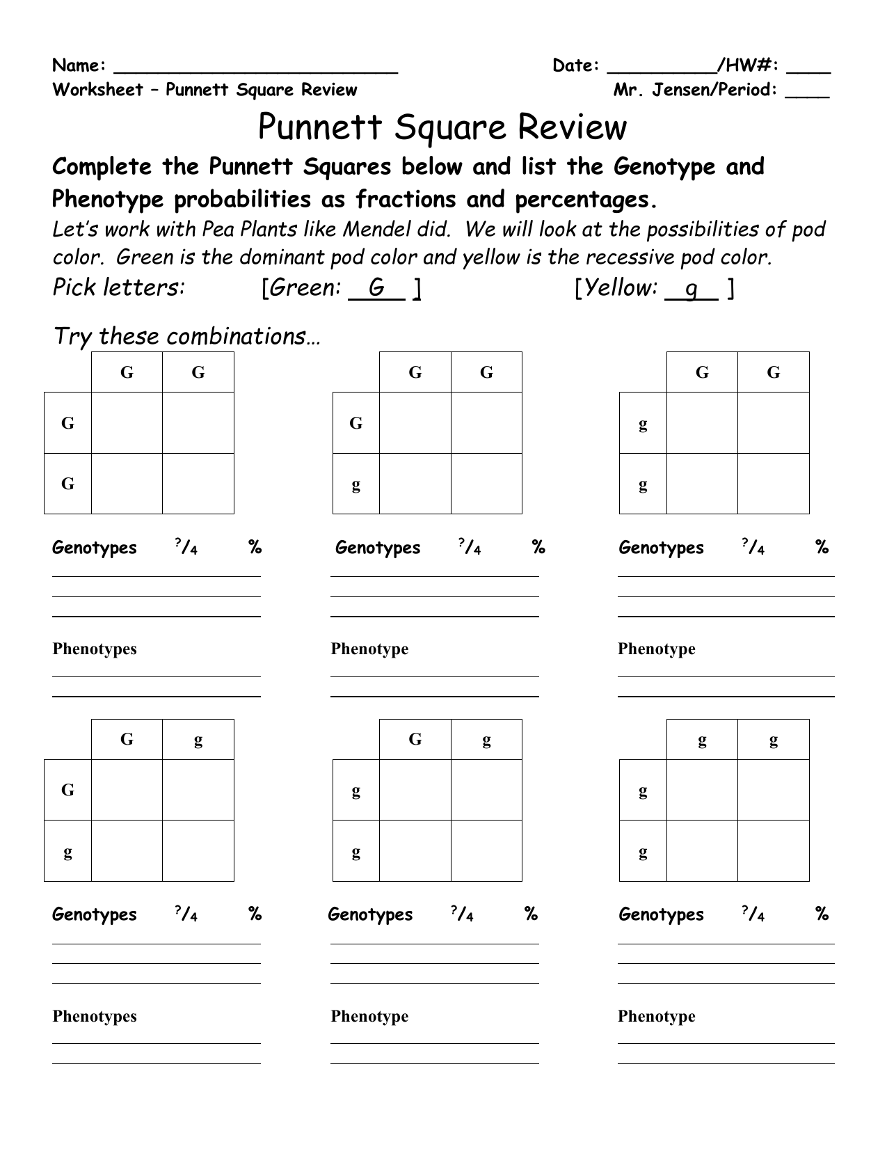 punnett-square-reading-worksheet