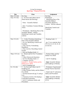 Name: Assignment Sheet