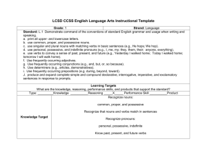 LCSD CCSS English Language Arts Instructional Template