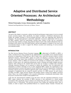 1 Adaptive and Distributed Service Oriented Processes: An
