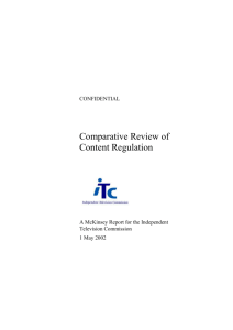 COMPARATIVE REVIEW OF CONTENT REGULATION