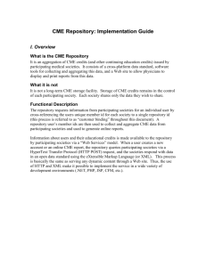 CME Repository: Implementation Guide