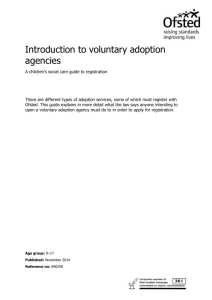 Introduction to voluntary adoption agencies