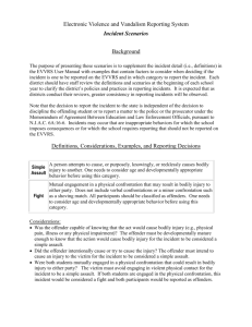 EVVRS Incident Scenarios