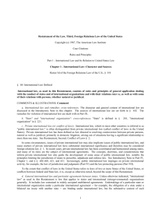 Restatement of the Law, Third, Foreign Relations Law of the United