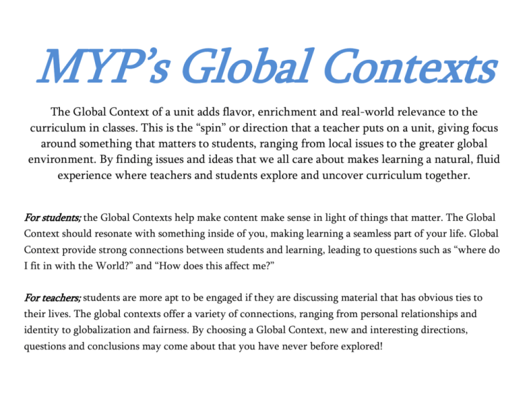 global context in research example