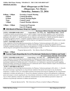 program 12-9-15 - New Mexico Pharmacists Association