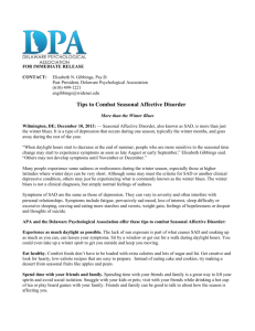 Seasonal Affective Disorder - Delaware Psychological Association