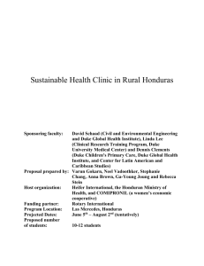 Sustainable Health Clinic in Rural Honduras
