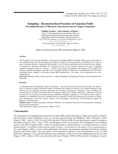 The description of the Sampling-Reconstruction Procedure (SRP) of