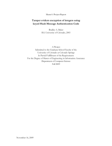 Master`s Project Report - College of Engineering and Applied Science