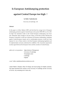 Is European Antidumping protection against Central Europe
