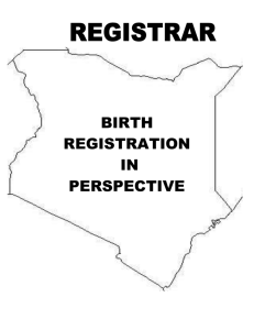 Birth Reg - Kenya Law Reports