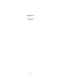 Appendix A – Proposal