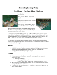 Final Exam - Cardboard Boat Challenge