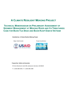 A Climate Resilient Mekong: Technical Memo on Alternatives for
