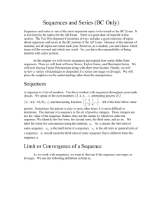 Sequences and Series**