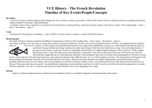 VCE History - The French Revolution