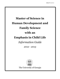 Child Life Guide - College of Family and Consumer Sciences